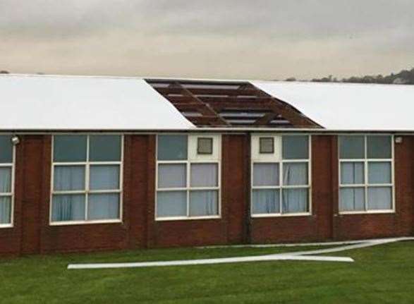 Storm Angus ripped the roof off Hythe Pool