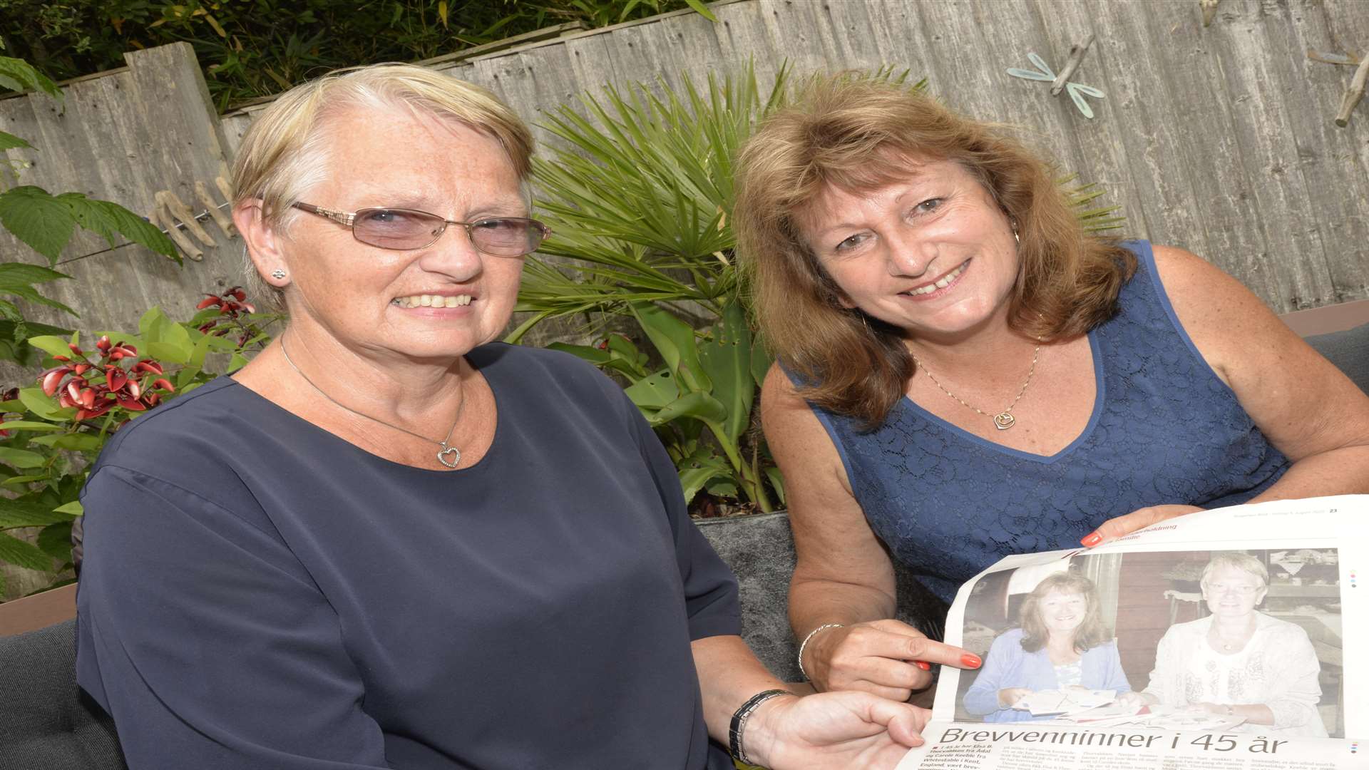 Elsa Bjornstad and Carole Keeble have been in touch for 50 years. Picture: Ruth Cuerden