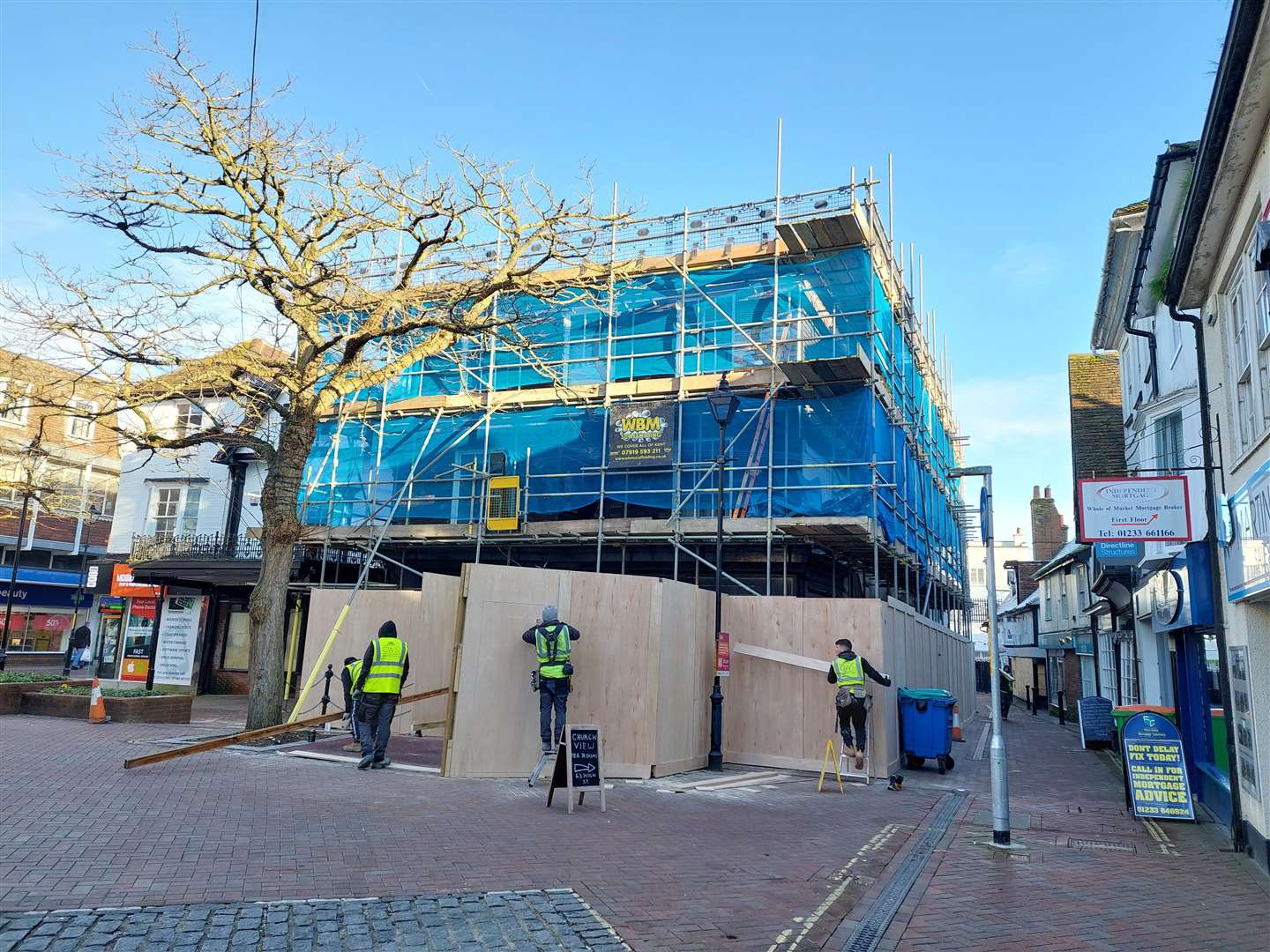 Work is being carried out on the John Wallis pub in Ashford