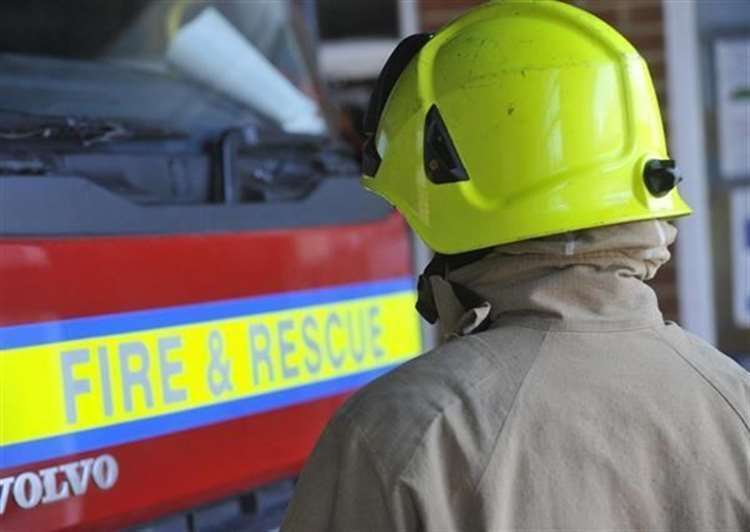 Two fire crews attended the blaze