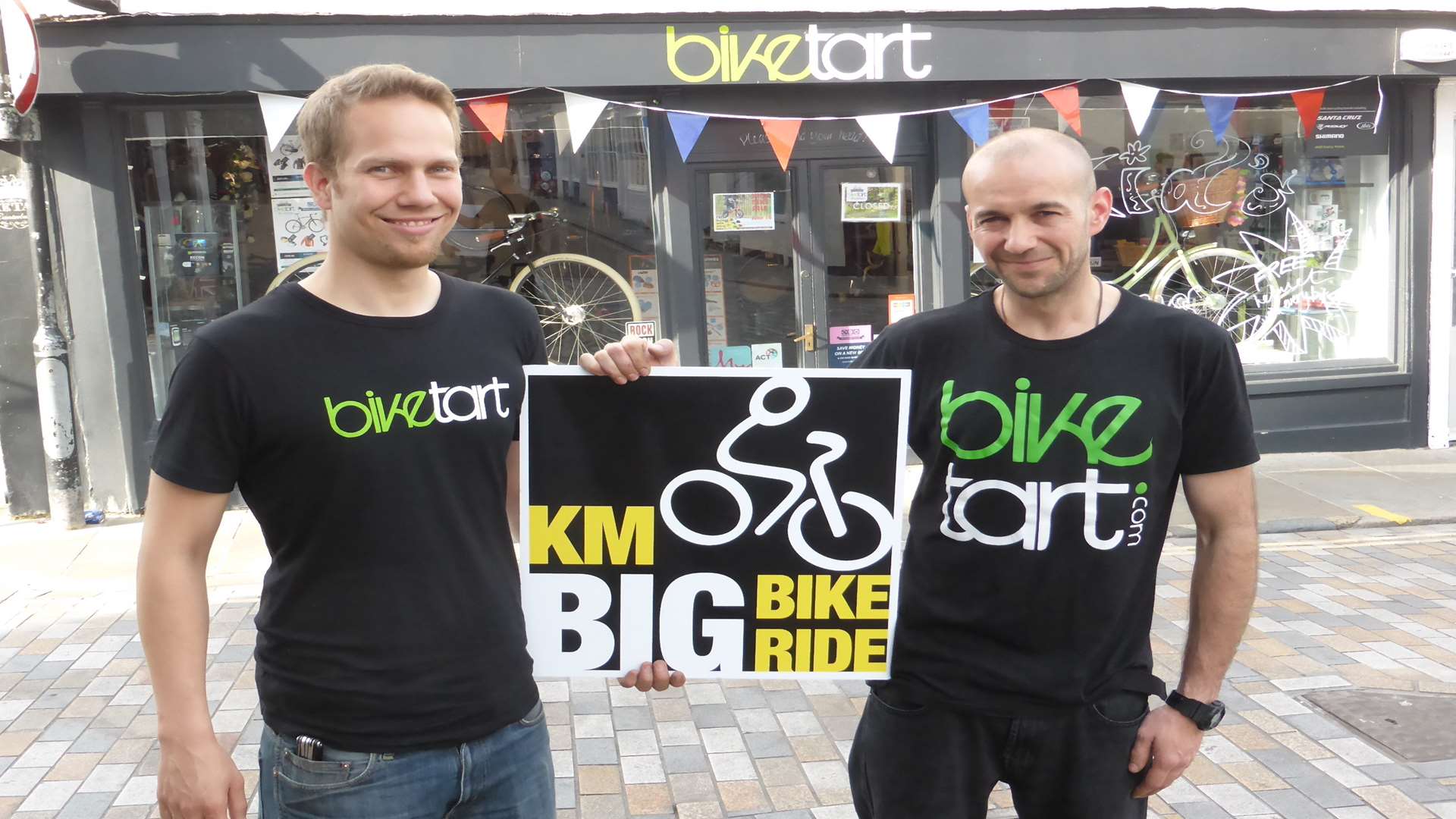 Key partners Gabor Horvath and Ryan Shaw of Biketart announce support of 2017 KM Big Bike Ride which is now open for booking.