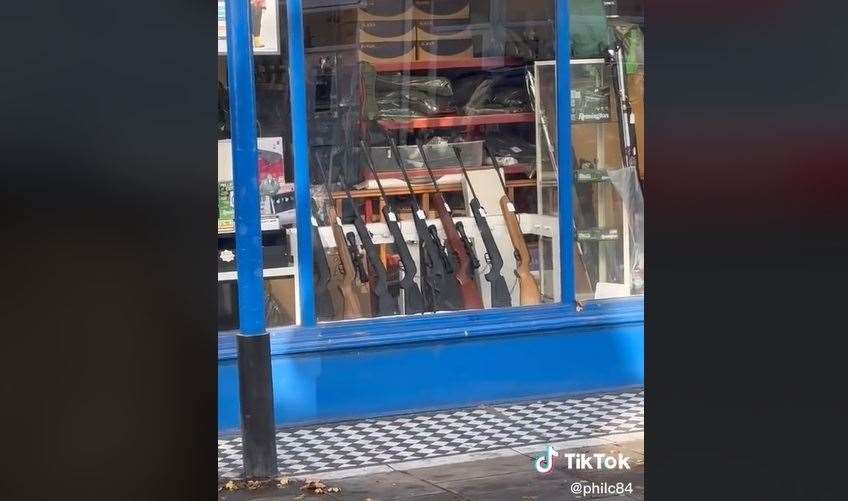 Guns and 'lawlessness' feature in Phil Carr's TikTok Guide To Sheerness. Picture: Phil Carr/TikTok