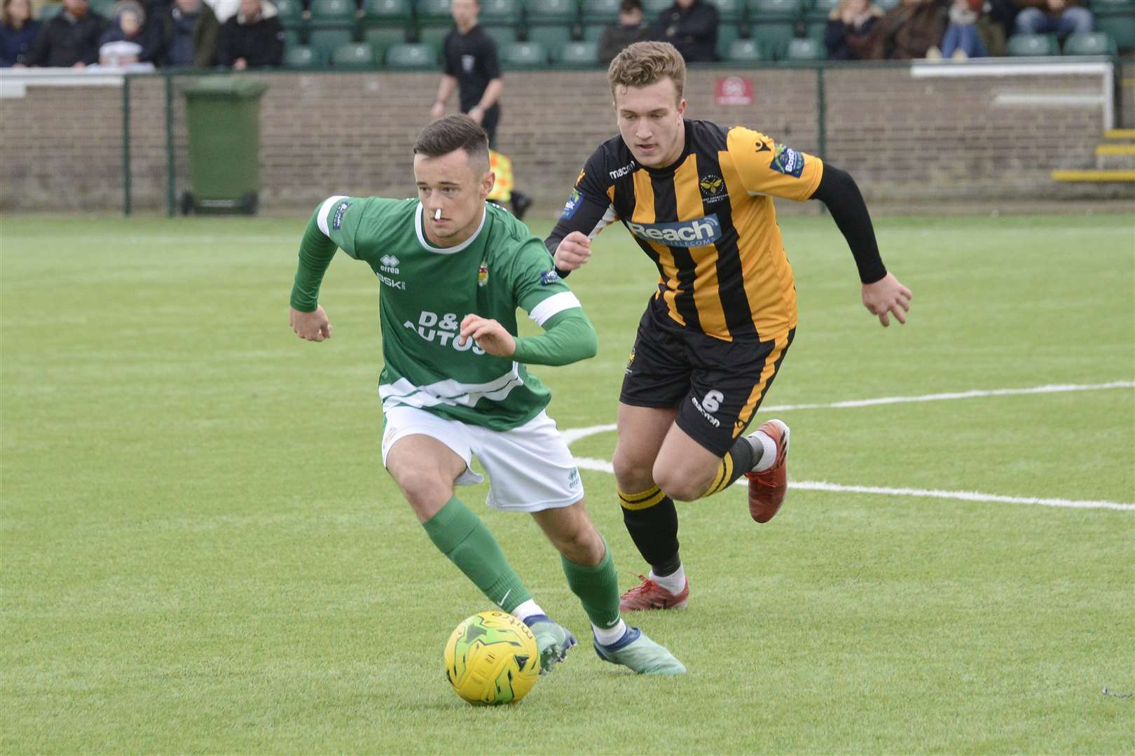 Danny Parish on the ball for Ashford Picture: Paul Amos