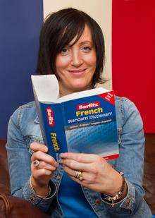 Debie Royston, from Gillingham, recovered from flu with a French accent. Picture: Caters