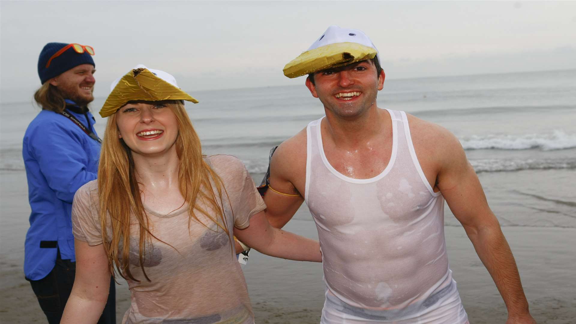 Dippers braved the sea despite weather warnings