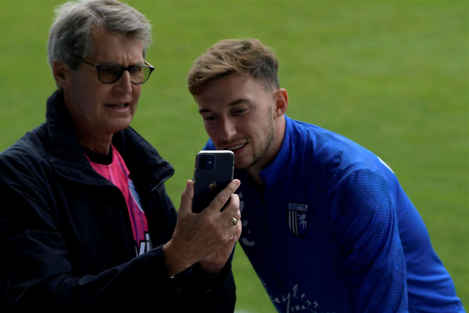 Conor Masterson with a fan at their open training session Picture: Barry Goodwin