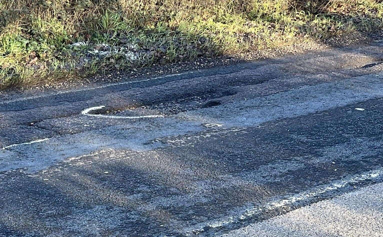 Miss Funnell says she knows others have also damaged their cars on this pothole on the A28