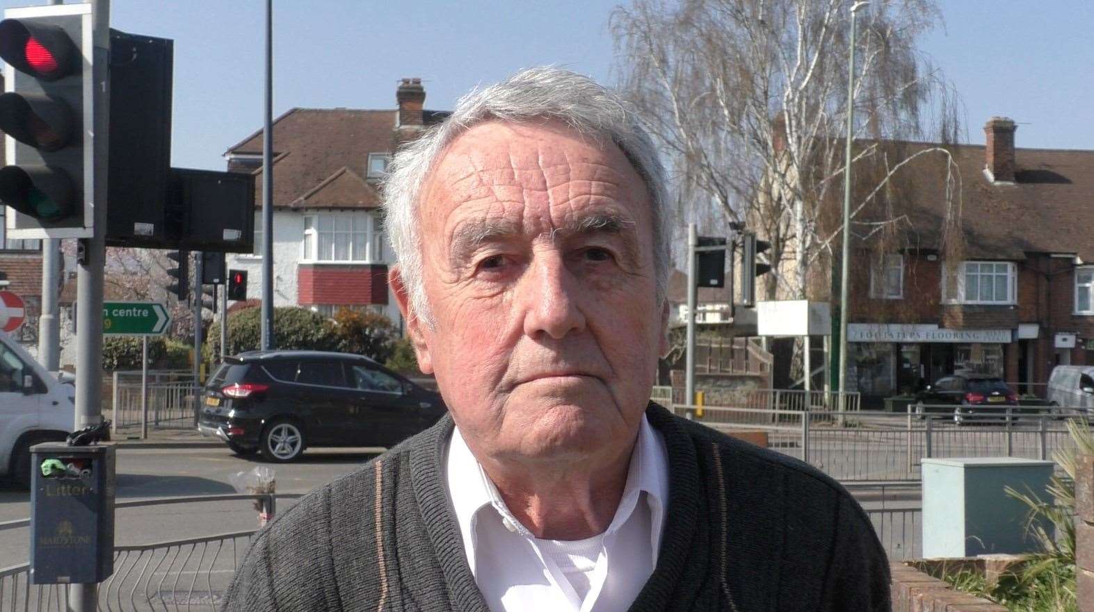William Laidler is among the residents frustrated by Kent County Council's Cranborne Avenue junction closure