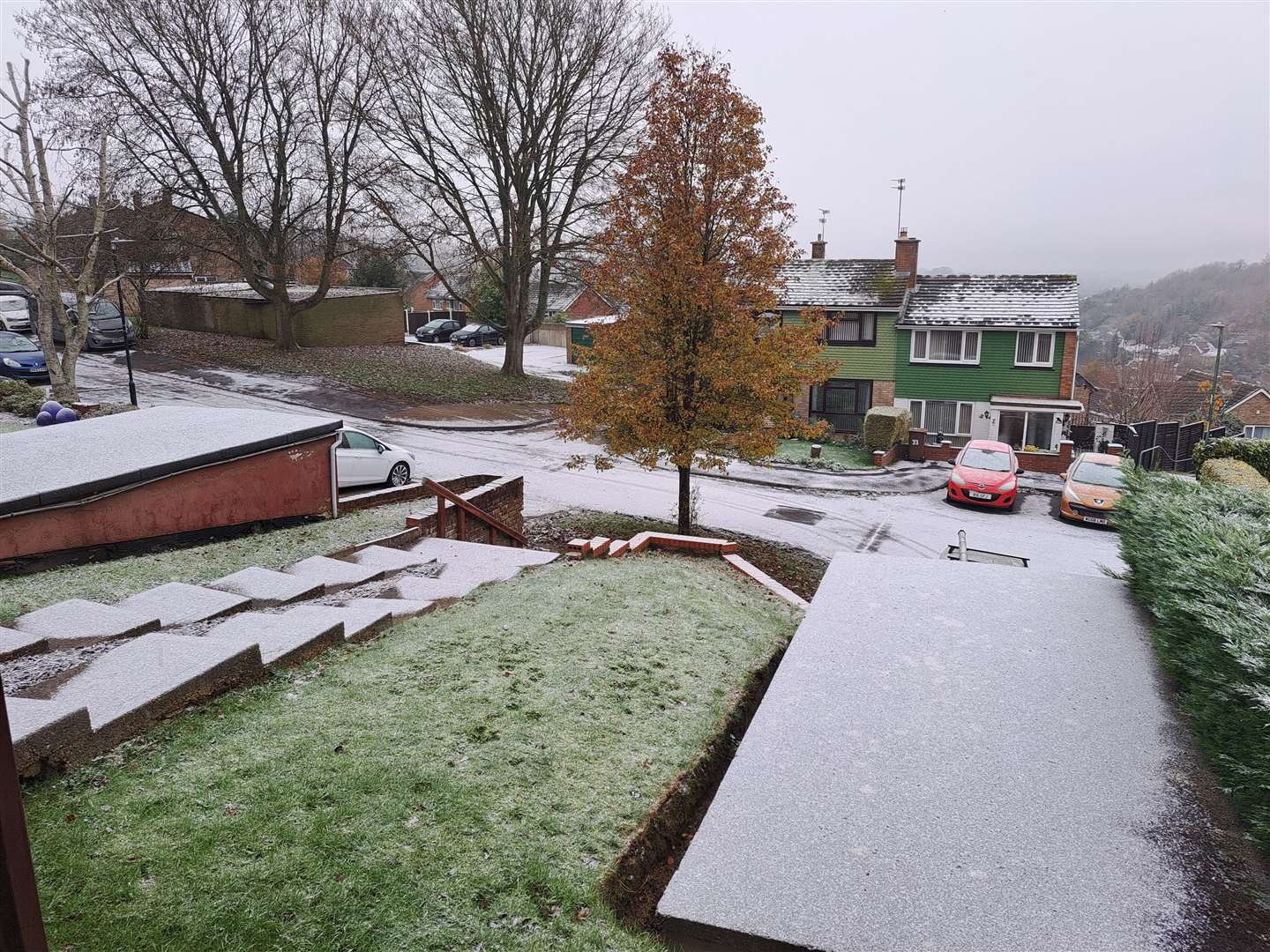 A dusting of the white stuff in Walderslade, near Chatham