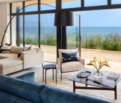 A living area boasts stunning seafront views. Pic: Omaze