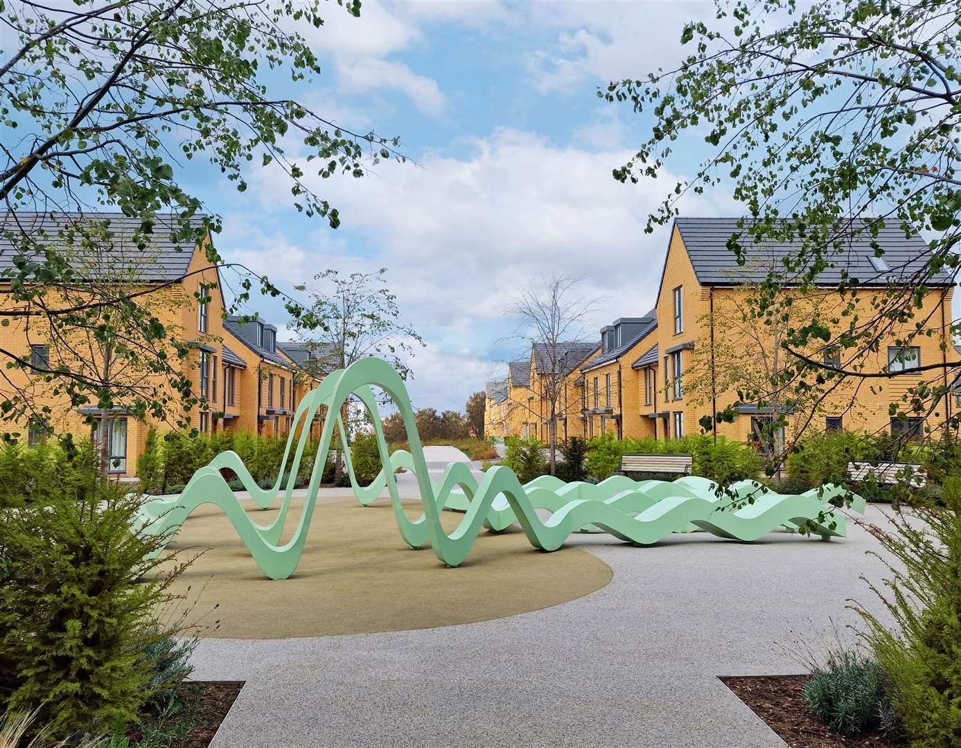 New public artwork has been installed on the site of a bear pit at Cable Wharf in Northfleet. Photo: Keepmoat Homes/Umpf