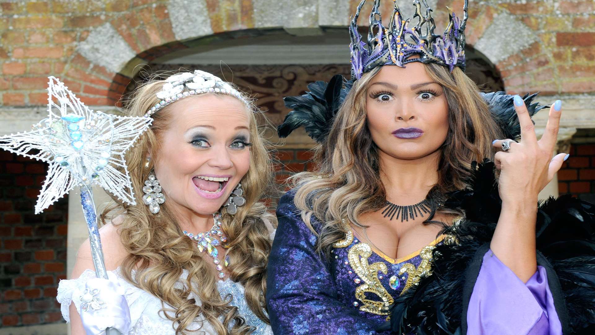 Zoe, right, with panto co-star Sonia