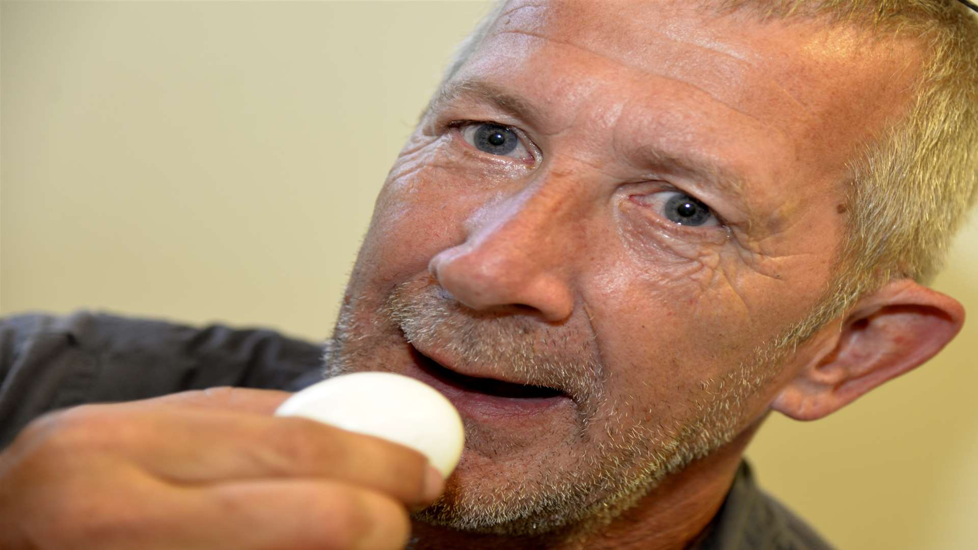 Terry Nugent can eat three pickled eggs in less than 30 seconds. Picture: Ruth Cuerden