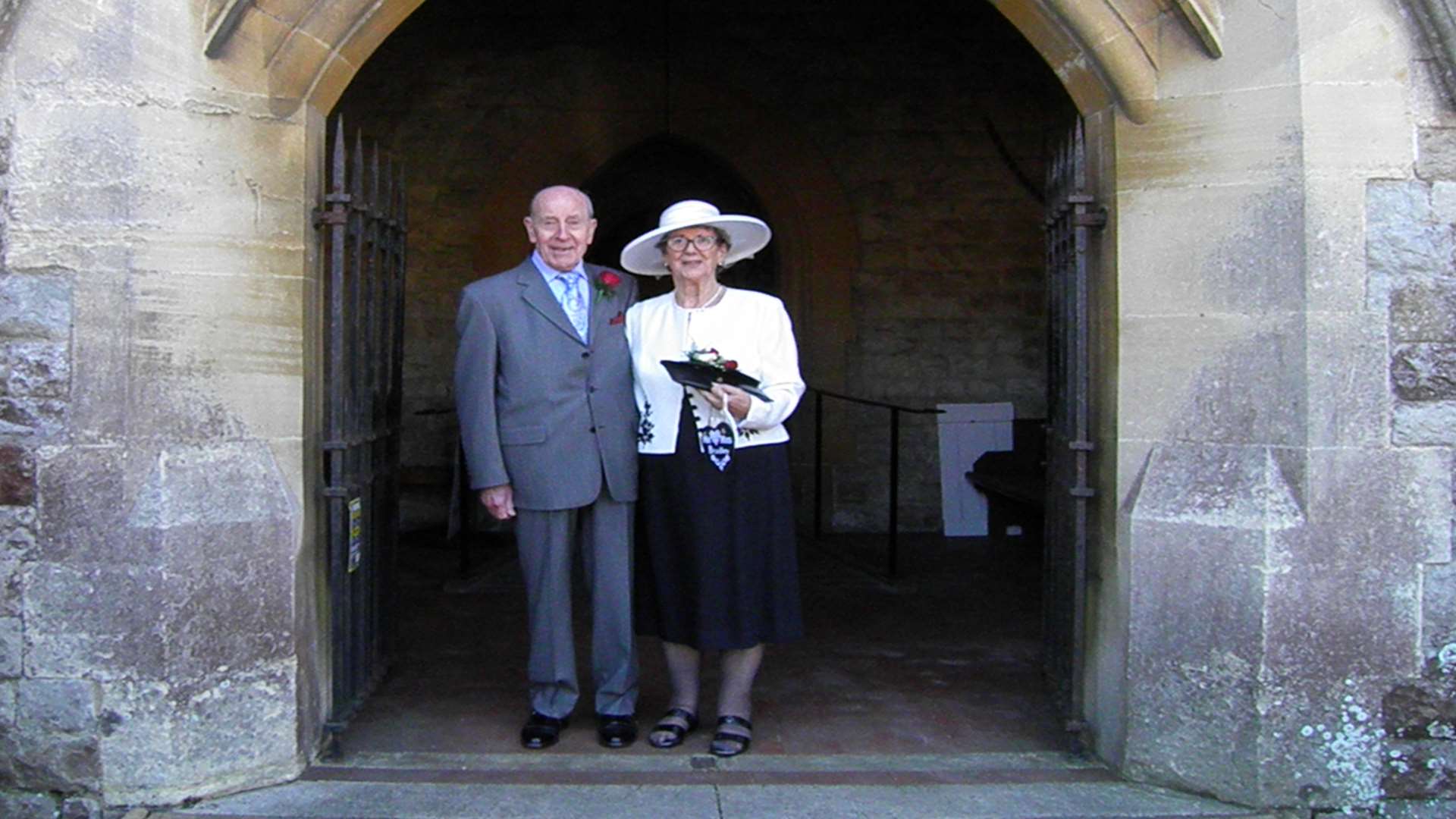 Mr and Mrs Bradley leave the church