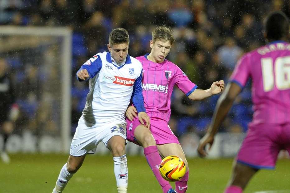 Jake Hessenthaler gets stuck in at Tranmere Picture: Barry Goodwin
