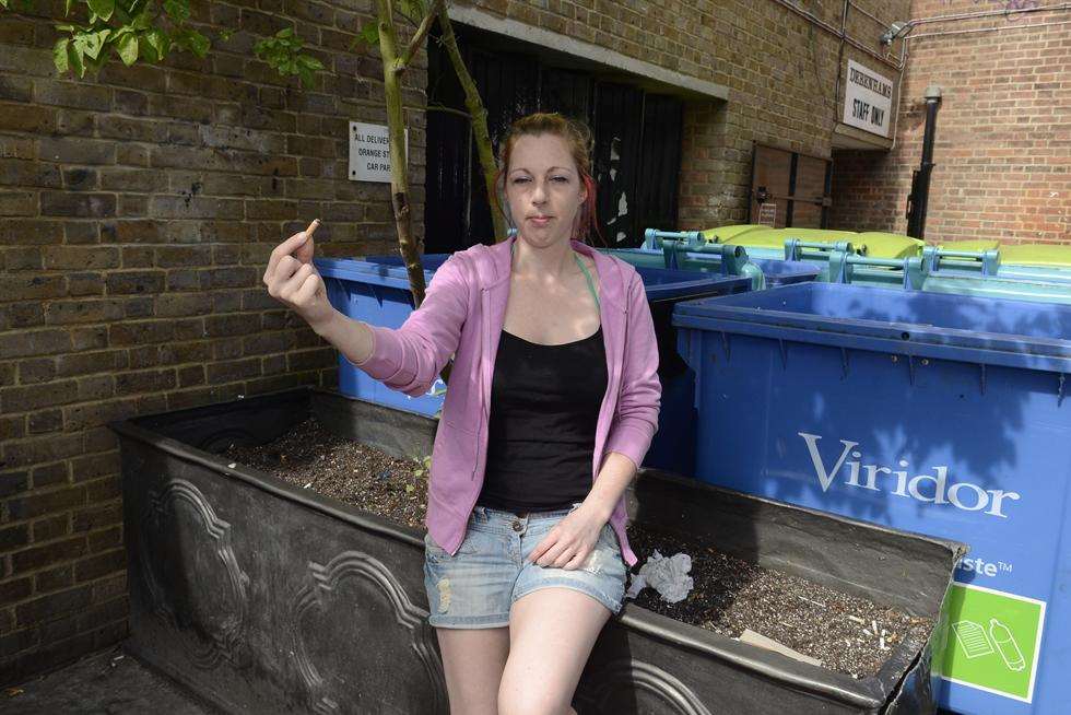 Gemma Calver, who was fined for dropping a cigarette butt