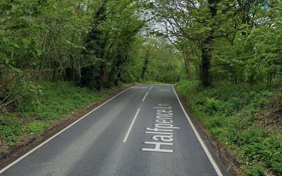 The accident was at Halfpence Lane. Picture: Google Maps