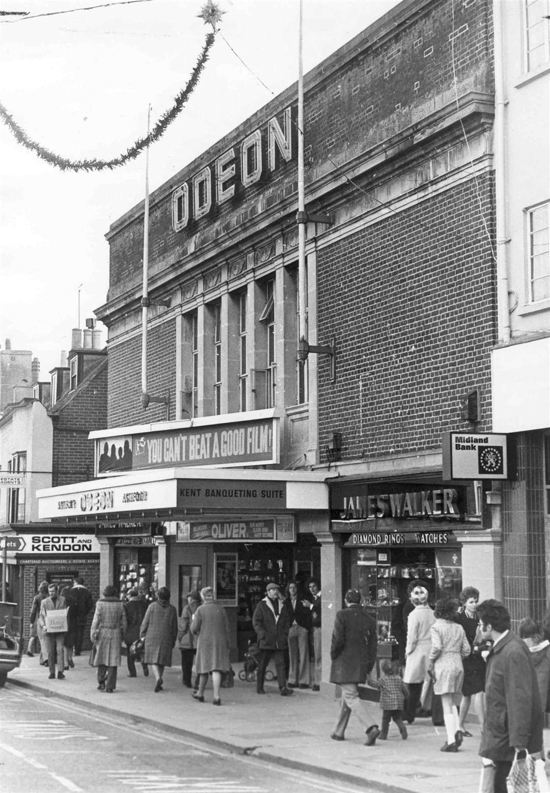 This picture was taken in 1974 before Ashford's Odeon cinema was converted into a bingo hall. Picture: Images of Ashford by Mike Bennett (48589060)