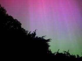 Beautiful colours in the Northern Lights over Walderslade. Picture: Sherri Hope