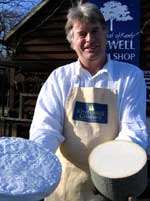 George Jessel with his new cheeses