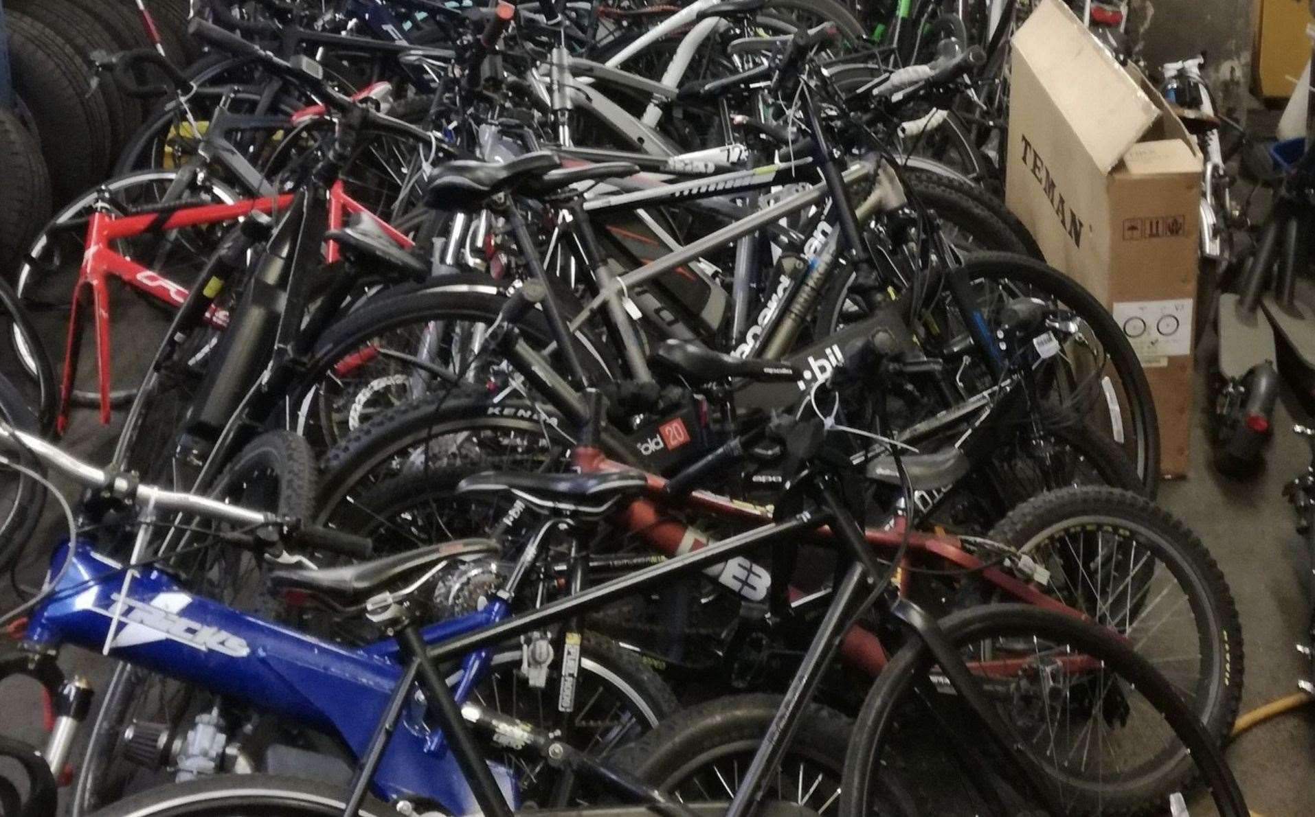Some of the pushbikes recovered. Picture: City of London Police