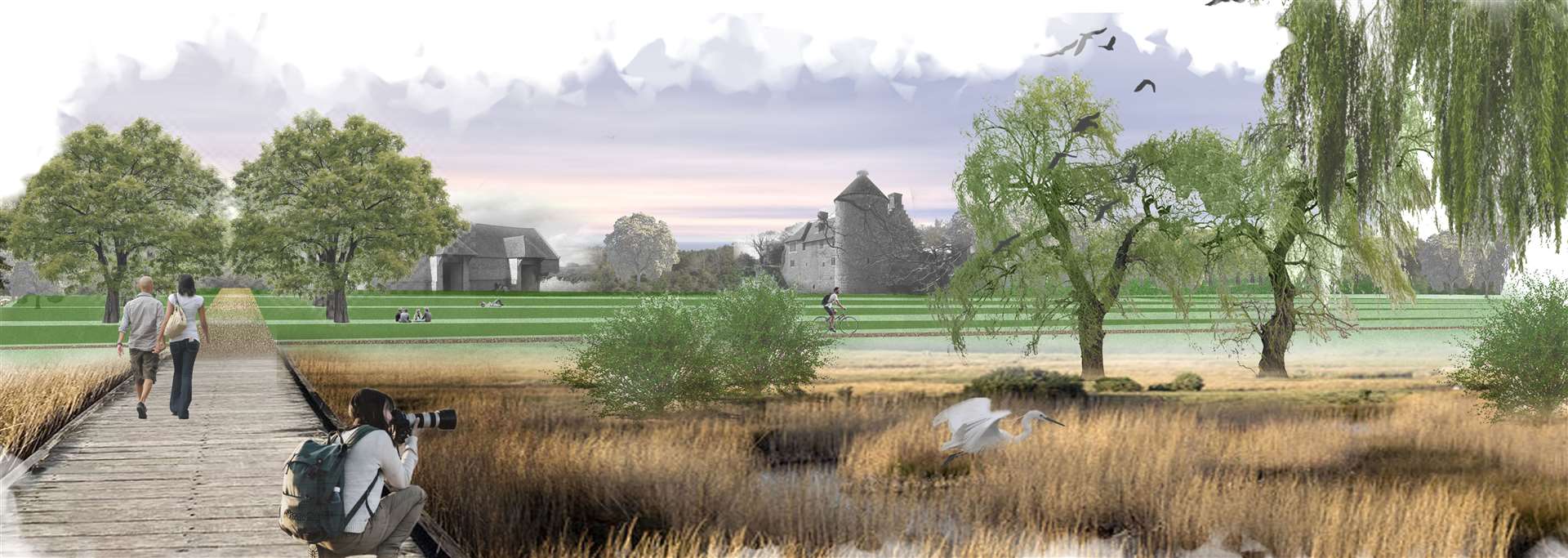 How Otterpool Park's 'Castle Park' could look. Photo: Otterpool Park/Pillory Barn