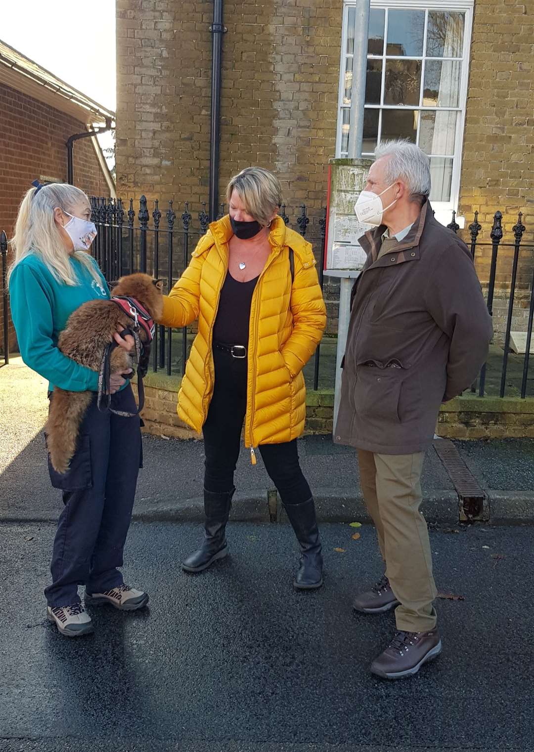 Loraine St John, left, of Sheppey-based Kent Wildlife Rescue Service meets Swale mayor and mayoress Cllrs Paul and Sarah Stephen at the Borden Wildlife Group calendar launch