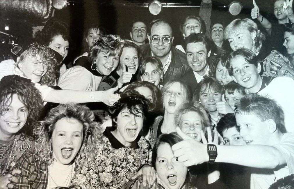 Images nightclub in Dover in the 1990s. The bespectacled man in the centre is radio DJ Caesar the Boogieman. Picture: Justin Preston