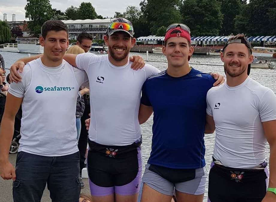 Dan Hawke (captain), Jamie Waterhouse, Kaan Belton and Mason Shoebridge rowed for Maidstone at the Henley Royal Regatta