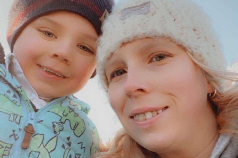 From left: Jacob Burrows, 5, and his mum Laura. Picture: Laura Cockburn