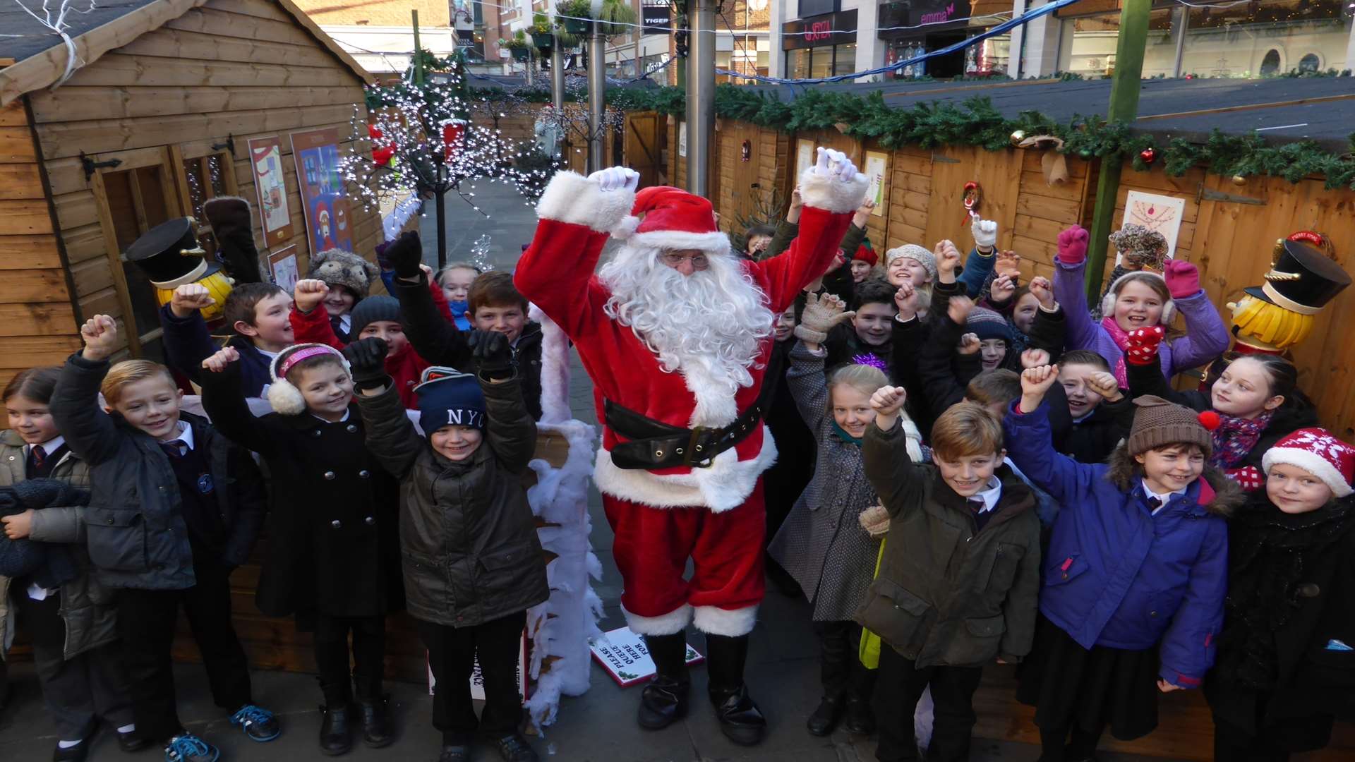 Hirst Class from Joy Lane Primary School won a visit to Santa's grotto in Whitefriars after triumphing at a walk to school challenge