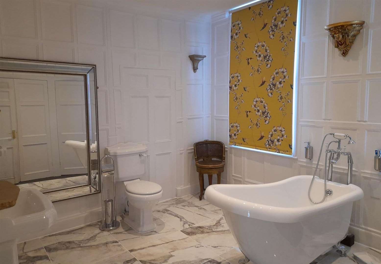 The Judge Huddlestone bathroom, which has been fully restored and decorated. Picture: Stone Court House Facebook