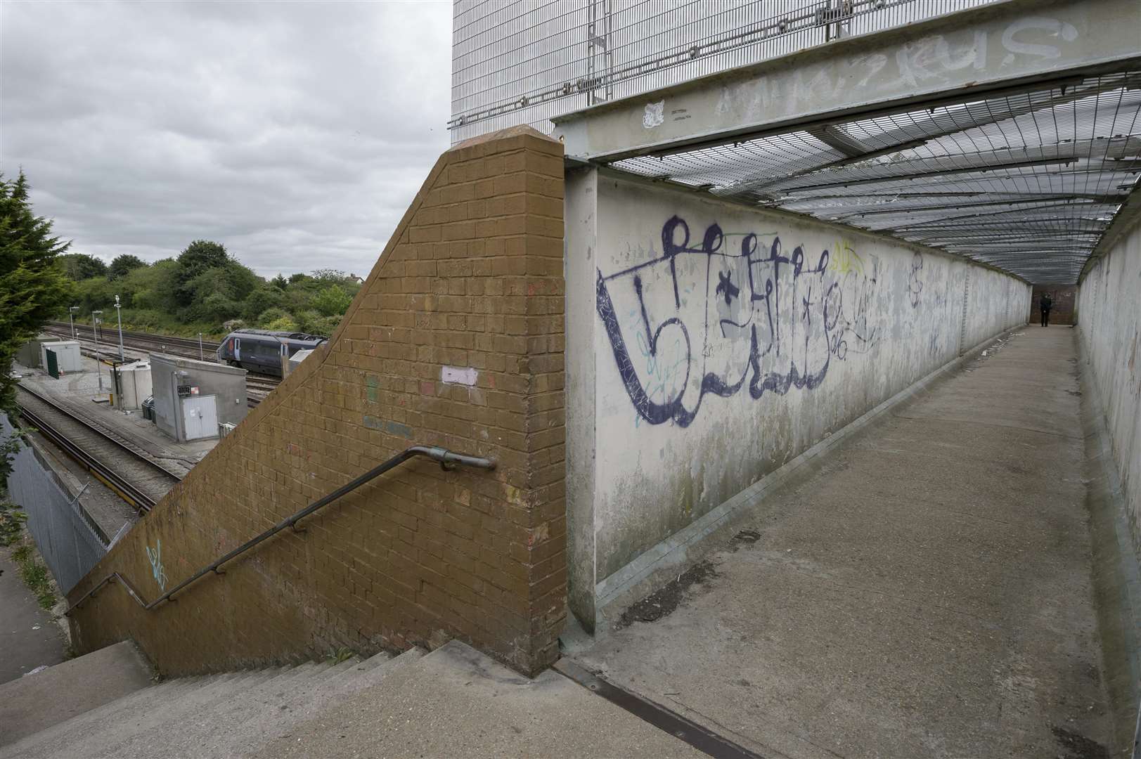 The footbridge where a young woman was attacked