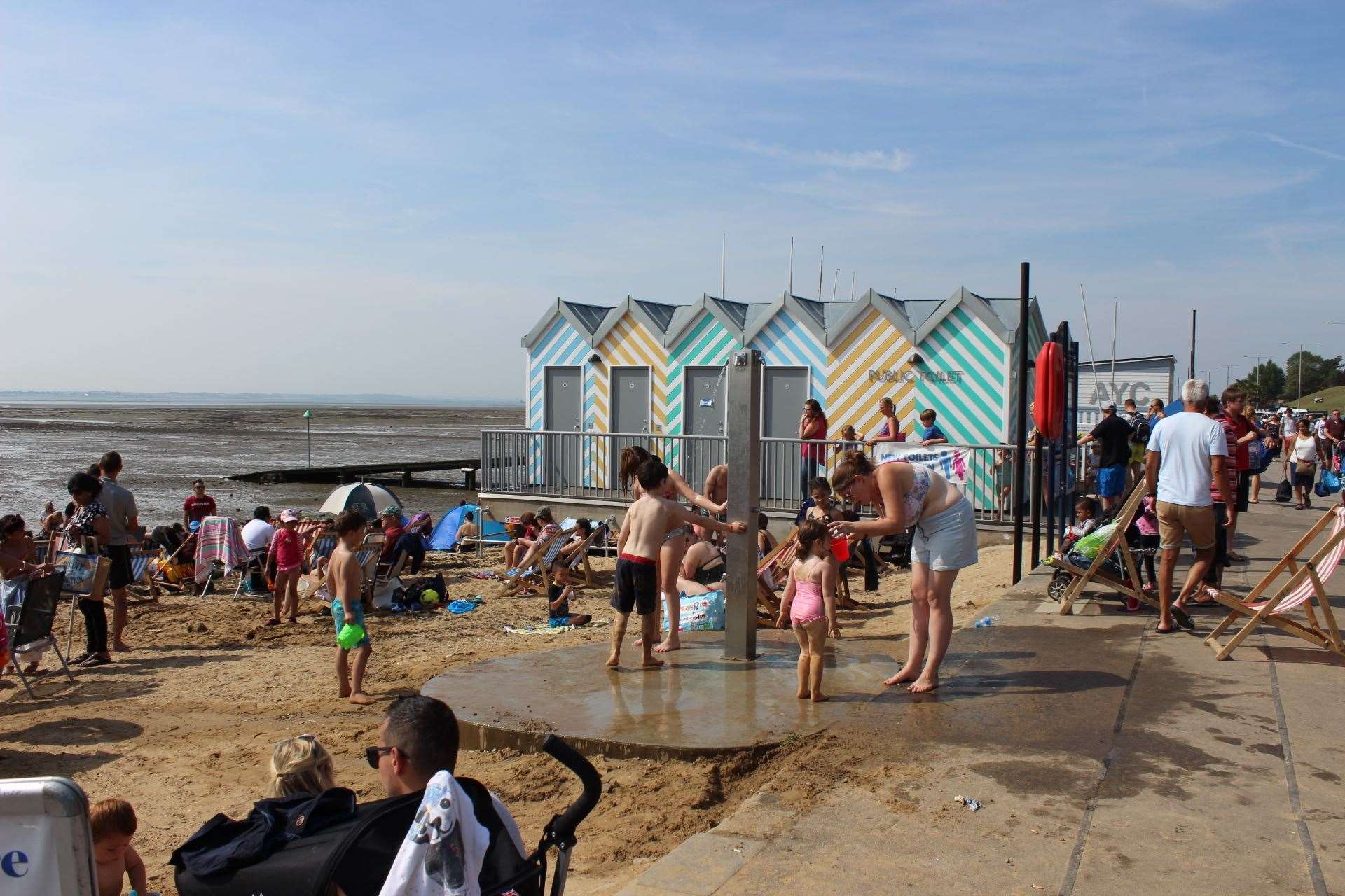 Tidal paddling lagoon created on Southend beach. It includes public toilets, open-air showers, imported sand and a restaurant with sea views. Picture: John Nurden