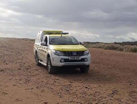 HM Coastguard attended Sandwich Bay following a call about the finds Picture: Tony Ovenden