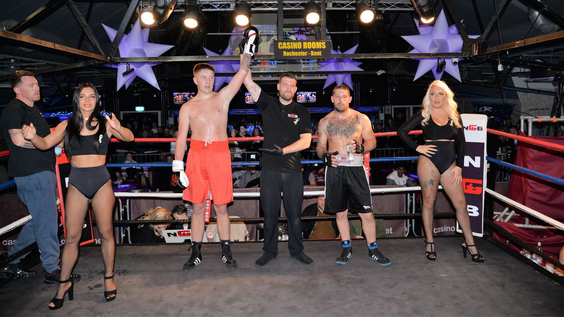 Callum won his fight through a knockout in the second round. Picture: Ryan Went and Robert Crane of Through the Lens Photography