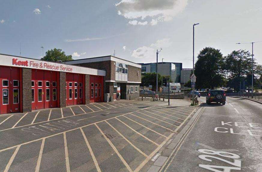 The incident took place on Upper Bridge Street, near Canterbury Fire Station. Picture: Google Street View (5155479)