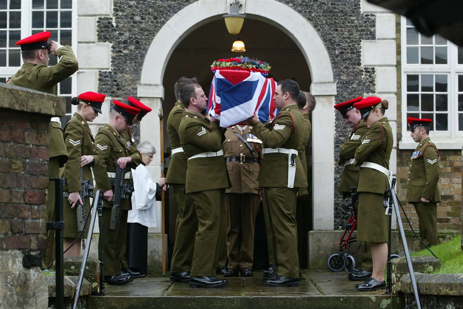 Sgt Robert Loughran-Dickson was given full military honours