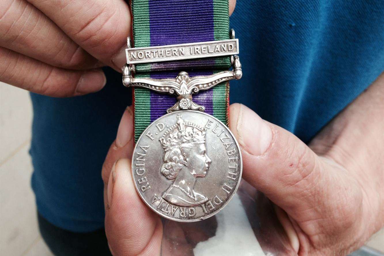 Lloyd Bettles' Northern Ireland Scots Guard medal