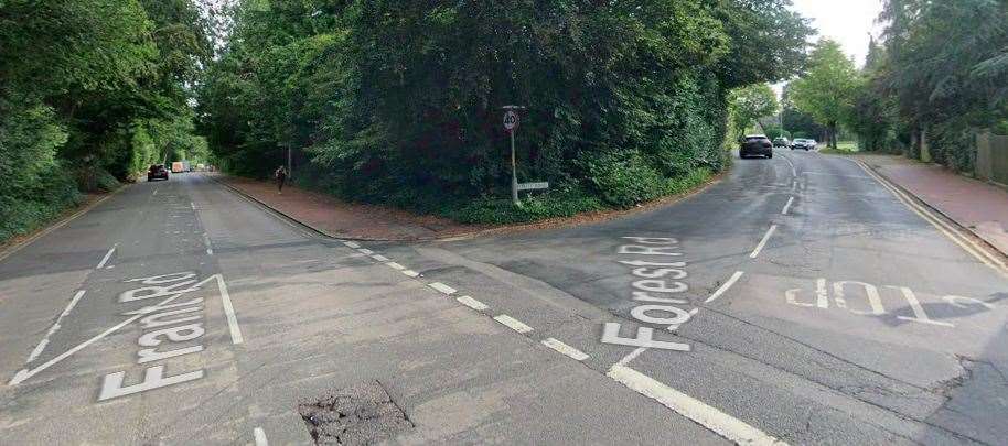 Forest Road in Tunbridge Wells is blocked in both directions. Picture: Google
