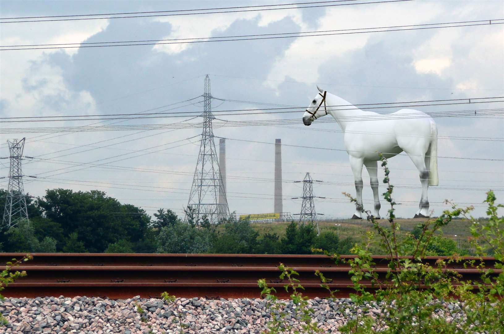 The white horse would have been visible for 20 miles – and a landmark for motorists and high-speed rail passengers