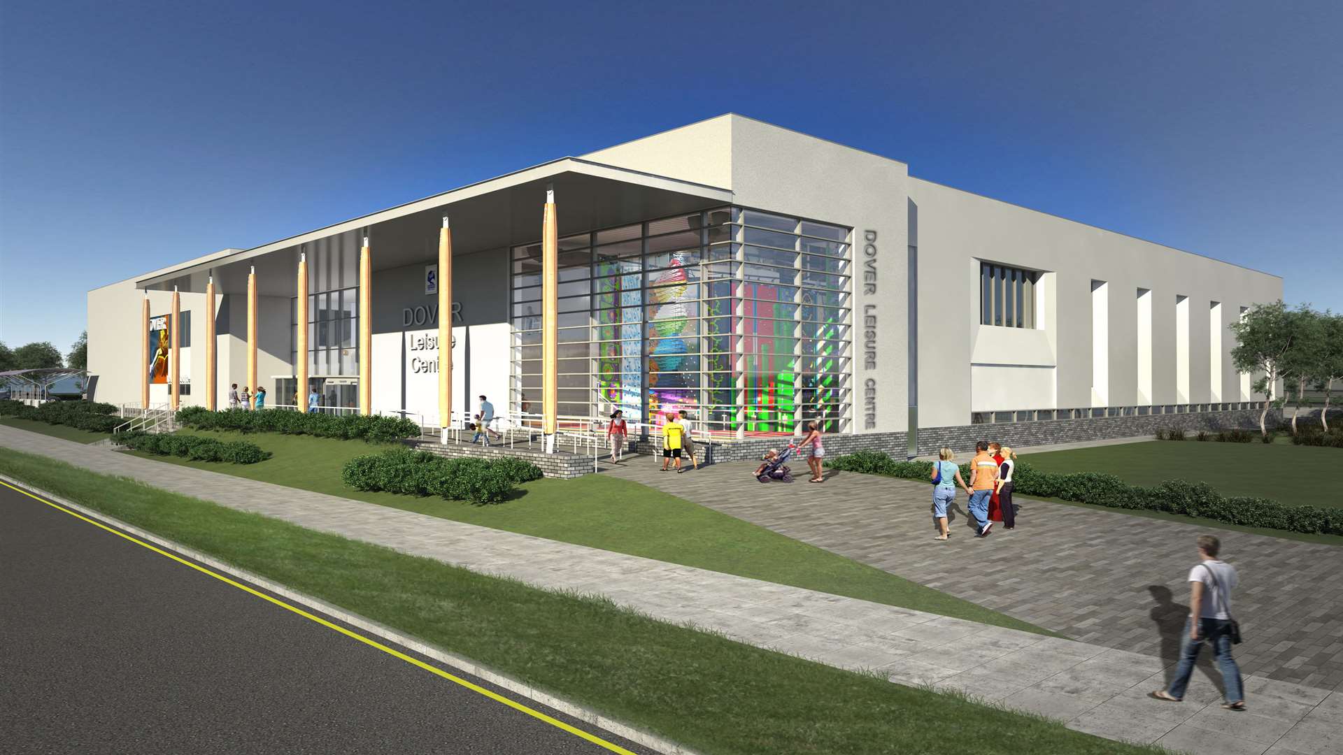 New artists's impression of the planned Dover leisure centre.