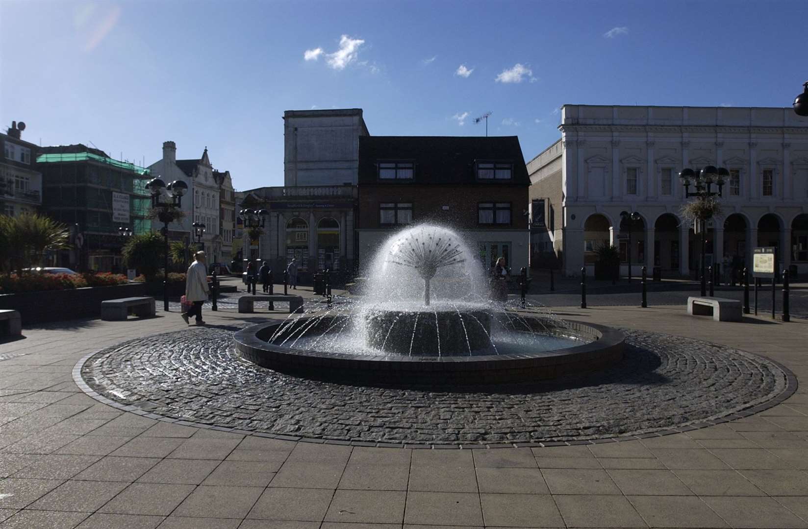 Market Square exactly 20 years ago, in 2002, when it had a fountain as a centrepiece. Picture: Derek Stingemore for KMG