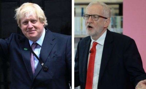 Boris Johnson (left) is having trouble calling an election without Jeremy Corbyn's agreement
