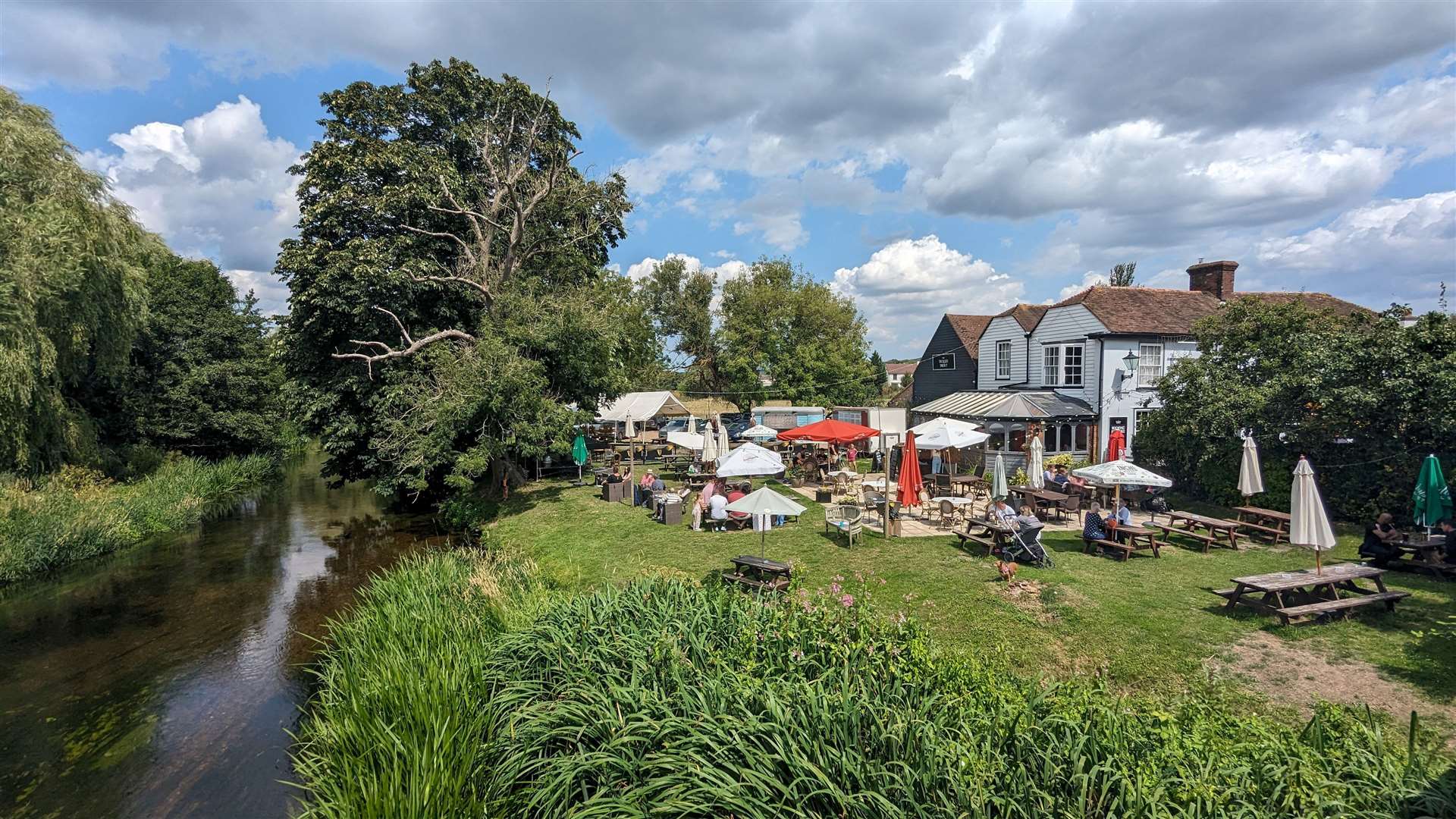 The Tickled Trout’s excellent beer garden is the perfect spot on a summer’s day – if the rain stays away