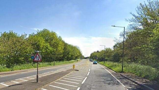 Khunkhun crashed his BMW into a hedge in Rochester Road in Gravesend. Picture: Google Maps