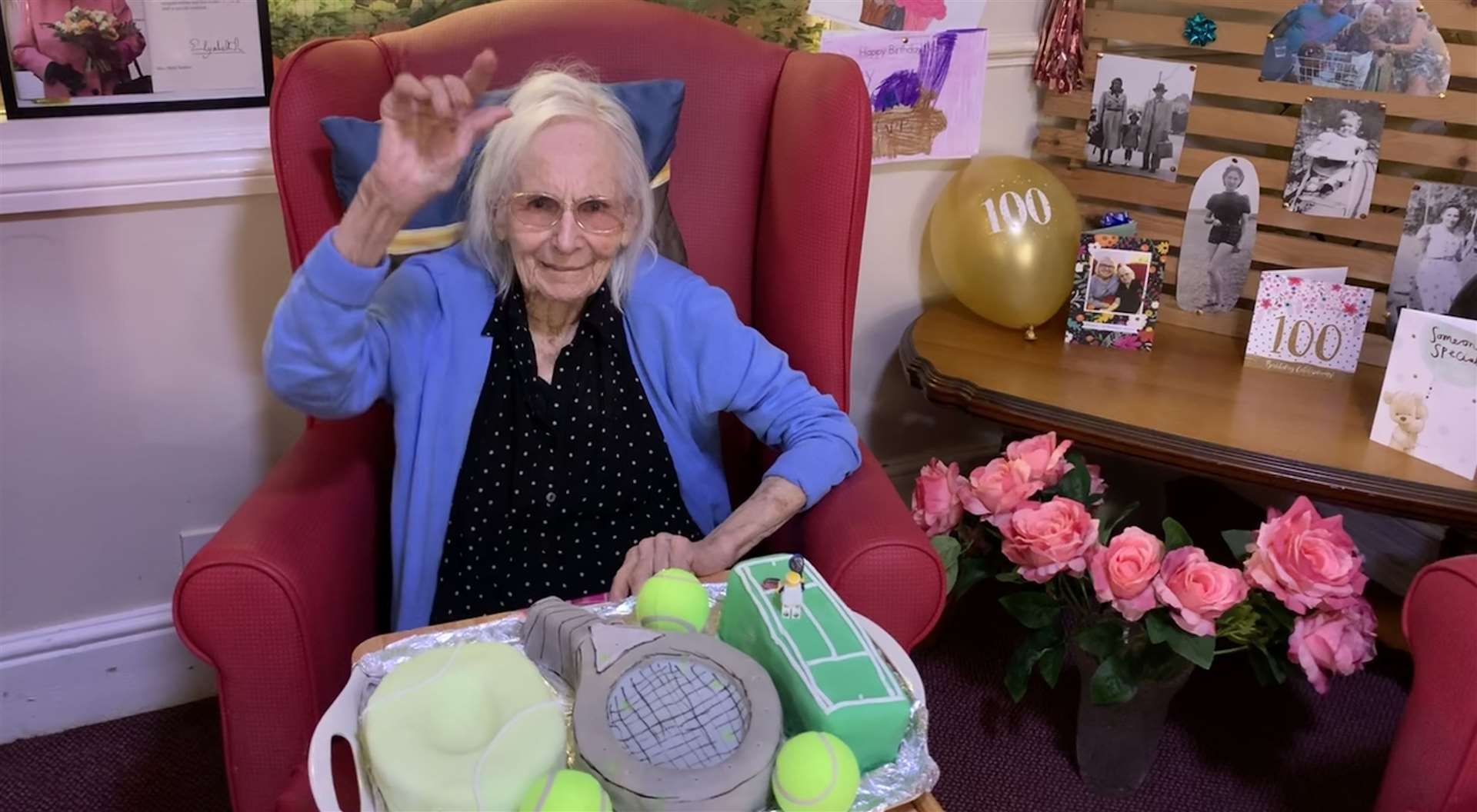 Betty Searls celebrated her 100th birthday at Lulworth care home in Maidstone