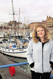 Laura Sandys, the Tory MP for South Thanet, at Ramsgate Royal Harbour