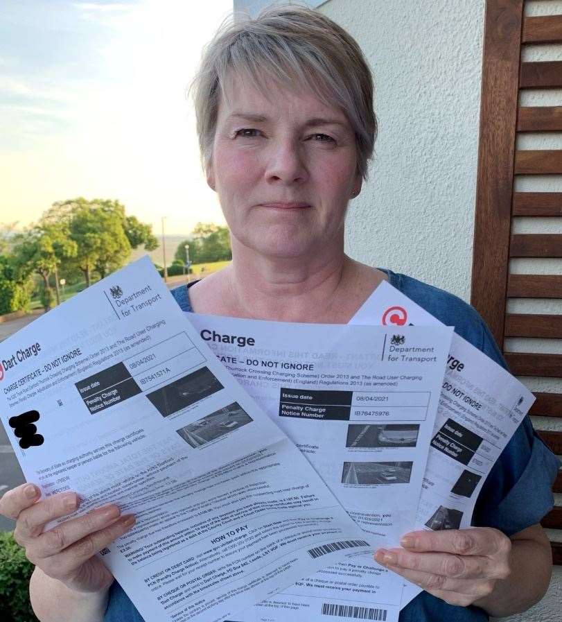 Carole Finlay was issued fines by the DartCharge for three crossings made last year despite her 'inactive' account being in credit.