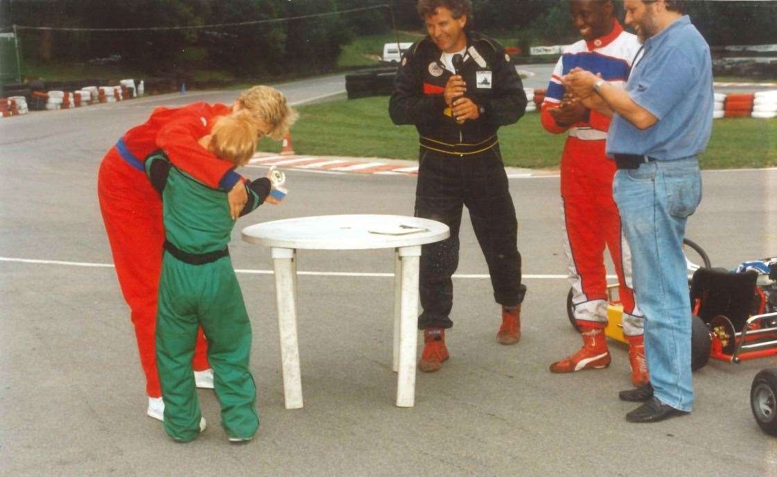 Princess Diana with Prince Harry at Buckmore in 1992